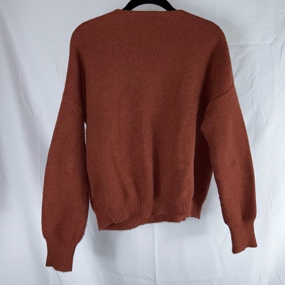 Lulu’s Sweater Get With It Mock Neck Knit Long Drop Sleeves Ribbed Boxy Fit - Picture 4 of 14